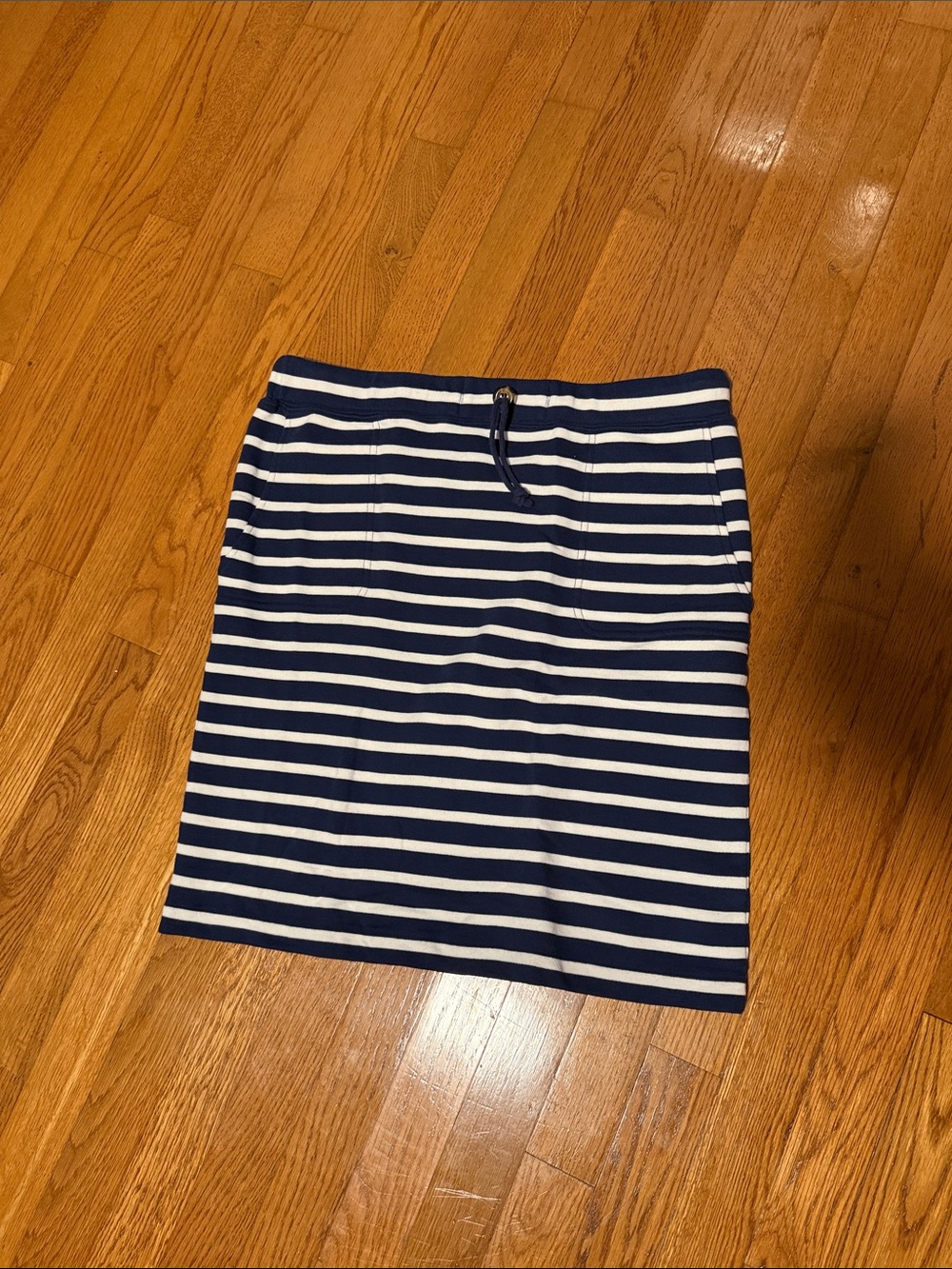 Vineyard Vines Navy & White Striped Drawstring Mini Skirt